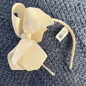 Hanna Andersson Cream Bow Hairband